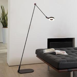 Martinelli Luce L'Amica lampă podea LED, negru, Negru, Camera de zi / sufragerie, Metal, Design