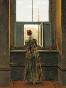 Artă imprimată The Woman at The Window (Portrait of a Lady) - Casper David Friedrich, (30 x 40 cm)
