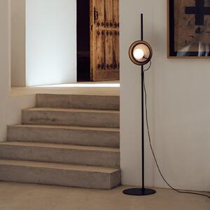 Milan Iluminación Lampă de podea Wire Ø 24 cm antracit, Negru, Camera de zi / sufragerie, Metal, Design