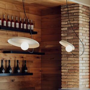 Milan Iluminación Lampă suspendată din sârmă Ø 24 cm, culoare nurcă, reglabil, Bej, Camera de zi / sufragerie, Metal, Design