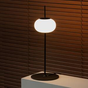 Milan Iluminación Astros lampă masă cu abajur de sticlă opal, Negru, Camera de zi / sufragerie, Metal, Design
