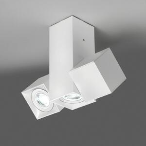 Milan Iluminación Dau Spot plafonieră 3 becuri alb, reglabil, Alb, Camera de zi / sufragerie, Metal, Modern