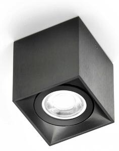 Milan Iluminación Dau Spot plafonieră cubică negru, reglabil, Negru, Camera de zi / sufragerie, Metal, Modern