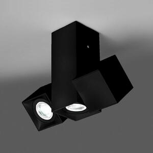 Milan Iluminación Dau Spot plafonieră 3 becuri negru, reglabil, Negru, Camera de zi / sufragerie, Metal, Modern