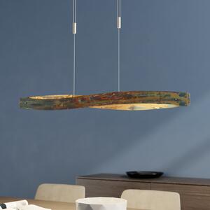 Quitani Lampă suspendată Lian LED cu suprafață oxidată, reglabil, Maro / Rugină, Camera de zi / sufragerie, Metal, Design