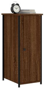 Noptiere, 2 buc., stejar maro, 32x42x80 cm, lemn compozit