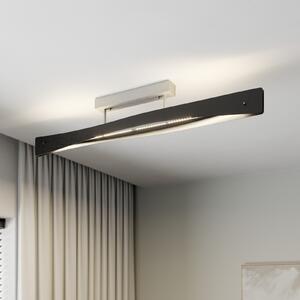 Quitani Plafonieră LED Lian, negru/aluminiu, reglabil, Negru, Camera de zi / sufragerie, Metal, Design