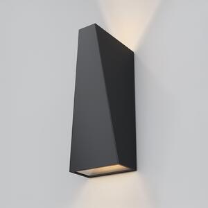 Maytoni Aplică LED de exterior Times Square negru, Negru, Metal, Modern, Perete unghiular