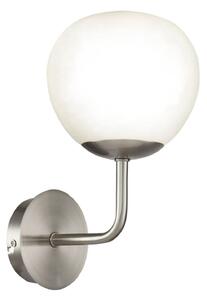 Maytoni Aplică de perete Erich, culoare nichel, sticlă/metal, 1 bec., reglabil, Metalic, Camera de zi / sufragerie, Metal