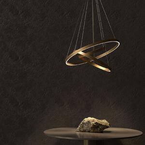 Maytoni Rim lampă susp. LED, 840, 3 inele, negru, Negru, Camera de zi / sufragerie, Metal, Modern