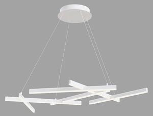 Maytoni Line lampă suspendată LED 3000K alb, Alb, Camera de zi / sufragerie, Metal, Modern