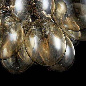 Maytoni Balbo plafonieră sticlă nichel/chihlimbar, reglabil, Transparent, Camera de zi / sufragerie, Metal, Modern, glob
