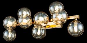 Maytoni Dallas aplică perete 9 sfere sticlă, auriu, reglabil, Auriu / Alamă, Camera de zi / sufragerie, Metal, Modern