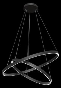 Maytoni Rim lampă susp. LED, 840, 2 inele, negru, Negru, Camera de zi / sufragerie, Metal, Modern