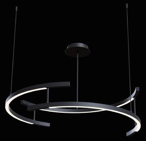 Maytoni Line lampă susp. LED, rotundă, 4000 K, Negru, Studiu / Birou, Metal, Modern