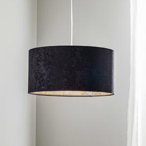 Maco Design Lampă suspendată Salina în negru cu imprimeu din latex, reglabil, Negru, Camera de zi / sufragerie, Țesătură / Textil, Modern