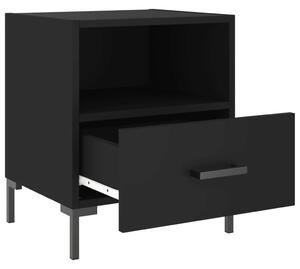 Noptieră, negru, 40x35x47,5 cm, lemn compozit