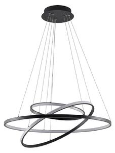 Lustră Pendul Lucande, Ezana, reglabil, Negru, Camera de zi, Metal, Modern