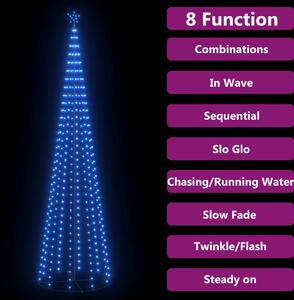 Decorațiune brad Crăciun conic 400 LED-uri albastru 100x360 cm