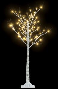 Pom de Crăciun, 120 LED-uri, alb cald, 1,2 m, salcie, int./ext