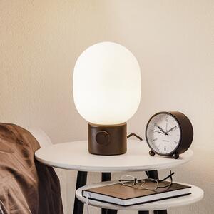 Audo Copenhagen Lampa de masă JWDA din oțel inoxidabil negru, reglabil, Negru, Camera de zi / sufragerie, Sticlă, Design