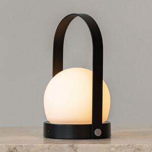 Audo Copenhagen Carrie lampă deco LED acumulator IP44, negru, reglabil, Negru, Camera de zi / sufragerie, Metal, Design