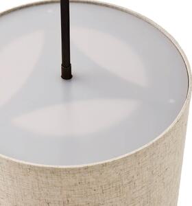 Audo Copenhagen Hashira Lampă suspendată din in, Ø30cm, natur, reglabil, Bej, Camera de zi / sufragerie, Țesătură / Textil, Design