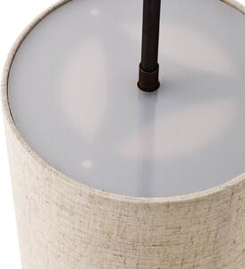 Audo Copenhagen Hashira Lampă suspendată din in, Ø18cm, natur, reglabil, Bej, Camera de zi / sufragerie, Țesătură / Textil, Design