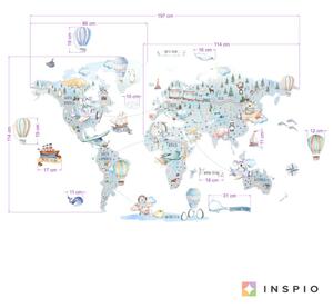 Harta de călătorie a lumii pentru băieți