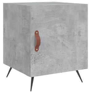 Noptieră, gri beton, 40x40x50 cm, lemn compozit