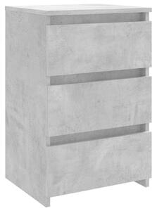 Noptiere, 2 buc., gri beton, 40x35x62,5 cm, lemn compozit