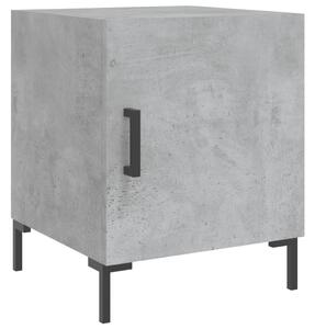 Noptieră, gri beton, 40x40x50 cm, lemn compozit