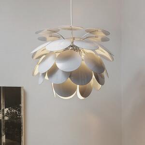 MARSET Lampă suspendată Discocó Ø 53 cm alb, reglabil, Alb, Camera de zi / sufragerie, Plastic, Design