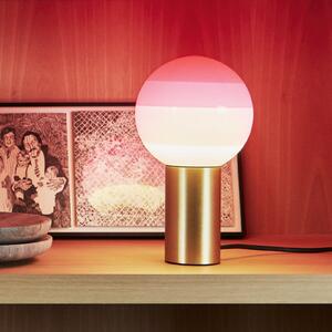 MARSET Lampa de masă Dipping Light, înălțime 22 cm, roz/alamă, Auriu / Alamă, Camera de zi / sufragerie, Sticlă, Design