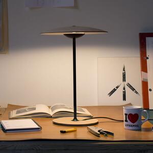 MARSET Ginger S LED lampă de masă cu Ø32cm stejar/alb, reglabil, Lemn, Camera de zi / sufragerie, Lemn, Design