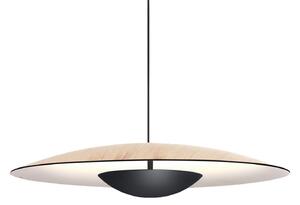 MARSET Ginger Lampă suspendată LED Triac Ø32cm stejar/alb, reglabil, Lemn, Camera de zi / sufragerie, Lemn, Design