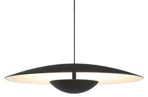MARSET Lampă suspendată LED Ginger, Triac Ø42cm negru/alb, reglabil, Negru, Camera de zi / sufragerie, Metal, Design