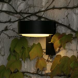 MARSET Plaff-on! aplică LED exterior, IP65, reglabil, Negru, Metal, Design