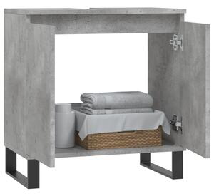 Dulap de baie, gri beton, 58x33x60 cm, lemn prelucrat