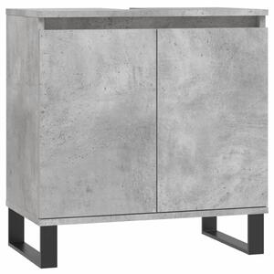 Dulap de baie, gri beton, 58x33x60 cm, lemn prelucrat