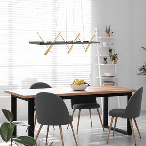 Näve Lampă susp. LED Cadice, surse lumină variabile, Negru, Camera de zi / sufragerie, Metal, Modern