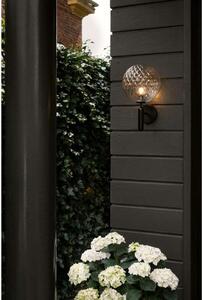 Nuura Aps aplică de perete pentru exterior Miira, Ø 20 cm, negru/transparent, reglabil, Negru, Metal, Scandinavă
