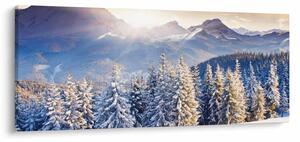 Tablou - Peisaj montan în timpul iernii (120x50 cm)