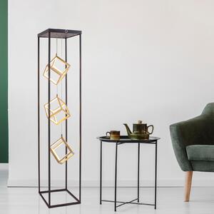 Näve Lampă podea LED Tripoli dimabilă 3 trepte, bec., reglabil, Negru, Camera de zi / sufragerie, Metal, Modern
