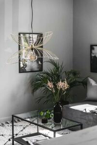 Globen Lighting Lampă suspendată RAY, alamă, Ø 70 cm, reglabil, Auriu / Alamă, Camera de zi / sufragerie, Metal, Modern