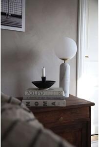 Globen Lighting Lampă de masă Torrano, albă, înălțime 53 cm, Alb, Camera de zi / sufragerie, Sticlă, Design, glob