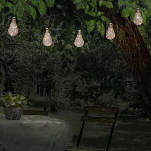 Näve Ghirlandă luminoasă bec LED, 10 fluxuri, Transparent, Plastic
