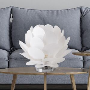 Näve Lampă de masă Fora formă floare, alb, Alb, Camera de zi / sufragerie, Plastic