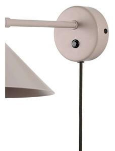Globen Lighting Aplică de perete Cannes, bej, Ø 20 cm, Bej, Camera de zi / sufragerie, Metal, Scandinavă, Soclu de perete jos