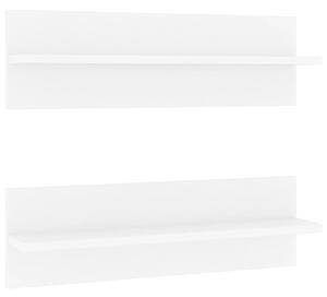 Rafturi de perete, 2 buc., alb, 60x11,5x18 cm, PAL